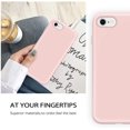 thumbnail image 3 of iPhone SE 2020 Case,iPhone 8 Case,iPhone 7 Case,Liquid Silicone Soft Gel Rubber Full Body Protective Case with Soft Microfiber Cloth Lining Cushion Shockproof Slim Cover for iPhone 7/8/SE 2,Pink Sand, 3 of 8