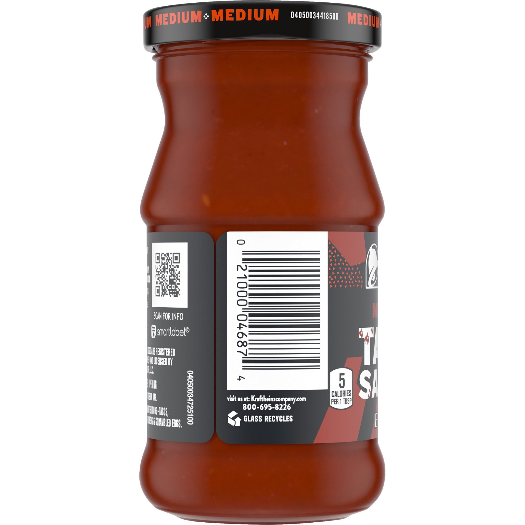 (2 pack) Taco Bell Medium Taco Sauce, 8 oz Bottle
