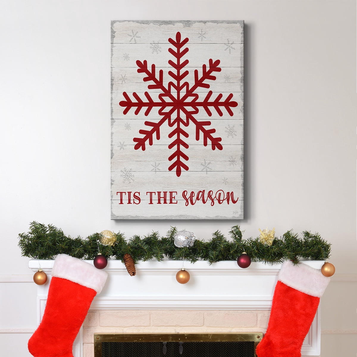 Tis the Season Snowflake- Gallery Wrapped Canvas
