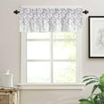 thumbnail image 3 of Purple Weeping Flower Kitchen Curtain Valance, Window Curtain Valance Rod Pocket, 1 Panel Small Valances Window Treatment for Bathroom Living Room Cafe (54x18 inch, Floral Vine Print Design ), 3 of 5