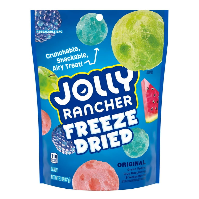 Jolly Rancher Freeze Dried Original Fruit Flavored Candy, Bag 3.1 oz