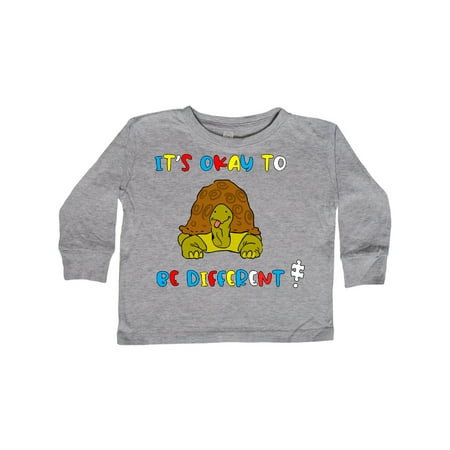 

Inktastic Autism Awareness It s Okay to be Different! Silly Turtle Gift Toddler Boy or Toddler Girl Long Sleeve T-Shirt