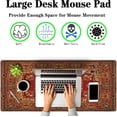 thumbnail image 2 of Gaming Mouse Pad Retro Boho, Large Mousepad Office Desk Mat, Work Desk Mat Non-Slip Rubber Base Waterproof with Stitched Edges, 35.4 X 15.7 inch for Work/Game/Office/Home Vintage Bohemian, 2 of 7