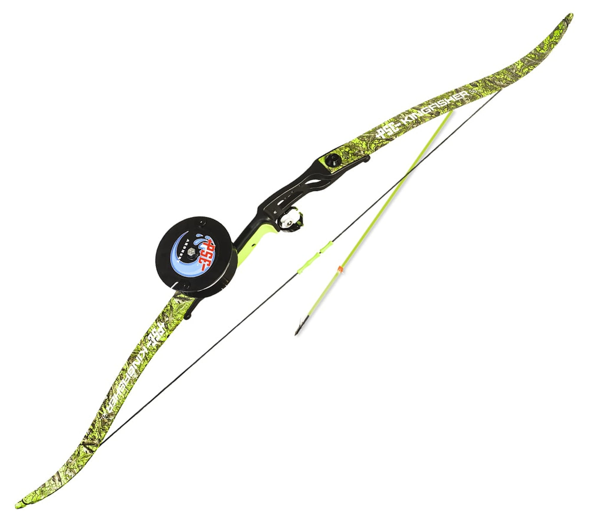 PSE Kingfisher Right Hand 60 inch 45 lb Bowfishing Recurve Bow 0884RAS6045 