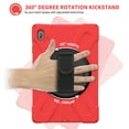 thumbnail image 3 of Dteck Case for Samsung Galaxy Tab S7 FE 5G 12.4-inch SM-T730 T735 T736B T736N (2021),Shockproof Armor Heavy Duty Drop Protection Shield Cover Kickstand Handstrap Palmstrap Rubber Hard Case,Red, 3 of 8