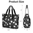 thumbnail image 3 of Tote Bag for Women - Spooky Halloween Ghosts Pattern Shoulder Bag - Large Utility Work Duffle Bag with Zipper Handbag for Travel, Work, Sprots, 3 of 5