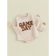 thumbnail image 4 of Musuos Baby Boys Girls Sweatshirts Rompers 3 6 12 18M Letter Embroidery Crew Neck Long Sleeve Infant Jumpsuits, 4 of 10
