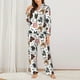 thumbnail image 2 of Fotbe Hip Hop Dog Conjunto de Pijama de Manga Larga para Mujer con Estampado, Ropa de Dormir de 2 Piezas, Conjunto de Casa Suave y Cómodo con Bolsillos-X-Large, 2 of 7