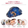 thumbnail image 6 of Kdxio Blue Heron Floral Garden Print Shower Cap for Women,Elastic and Reusable,Double Waterproof Layers Bathing Hat, 6 of 6