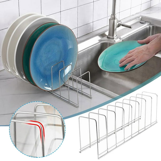 Mesa de Cocina de Acero Inoxidable con Organizador y Estante para Platos.