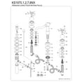 thumbnail image 6 of Kingston Brass KS1971NX Hamilton Widespread Bathroom Faucet with Brass Pop-Up, Polished Chrome, 6 of 8