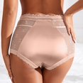 thumbnail image 5 of Gibobby Ropa interior bikini elástica para mujer Ropa interior sexy con borde de encaje para mujer Love Mesh High Waist Luxury Ice Silk Triángulos para mujer(Caqui， XXL), 5 of 5
