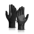 thumbnail image 1 of Guantes de invierno con pantalla táctil, resistentes al agua, resistentes al viento, antideslizantes, para senderismo y conducción, color negro y gris 1084, 1 of 6