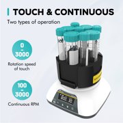 LAB FISH VM500PRO Digital Timer Vortex Mixer, 0-3000 RPM, 8 Modules, Continuous & Touch Modes for Lab Tubes/Plates