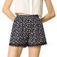 thumbnail image 1 of INSPIRE CHIC Shorts à Taille Élastique avec Dentelle Imprimée Florale pour Femmes, 1 of 6