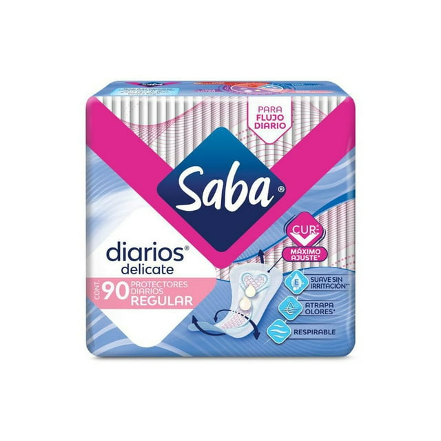 Protectores diarios Saba delicate regular 90 pzas