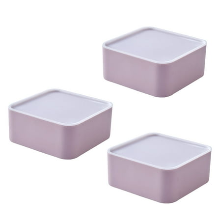 WSTEER 3PCS Simple Mini Storage Box Drawer Desktop Sundries Storage Box with Lid