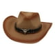 thumbnail image 3 of Sombrero de vaquero occidental de moda, disfraz de , sombrero de sol de paja de papel moldeable para adultos, mujeres, hombres, viajes de , Sombrero vaquero Sombrero vaquero talla única 03 Yinane Sombrero de vaquero, 3 of 7