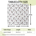 thumbnail image 2 of White Cow Milk Moo Pattern Square Fitted Tablecloth with Elastic Edge,Square Table Cover,Washable Elastic Table Cover for Home Kitchen Party Decor 36"x36", 2 of 6