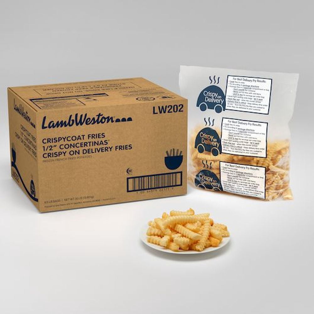 Crispy Coat Concertina French Fried Potato, 5 Pound -- 6 per case.