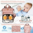 thumbnail image 6 of Morfone Diaper Bag Backpack with Changing Station, Waterproof Large Capacity Baby Bag with USB Charging Port & Pacifier Case - Unisex, Pink, 6 of 10