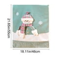 thumbnail image 3 of Fundas Verdes para Sillas con Temática Navideña, con Figuras de Papá Noel y Muñeco de Nieve | Decoración para El Hogar y Fiestas | 23 X 18 X 6 Cm | 240 G, 3 of 6