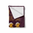 thumbnail image 2 of Animal Soft Flannel Fleece Throw Blanket, Funny Ballerina Dancing Monkeys with So Boring to Be Normal Words Print, Cozy Plush for Indoor and Outdoor Use, 70" x 90", Maroon and Marigold, by Ambesonne, 2 of 6