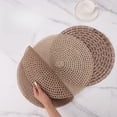 thumbnail image 3 of ROSOZ Linen Blend Round Woven Placemats Heatproof Non Slip Coasters for Table Setting Home Kitchen Dining Accessories, 3 of 6