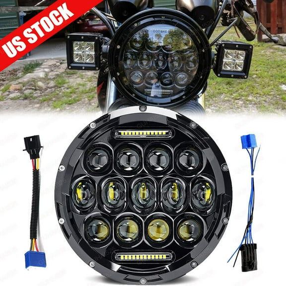 7" Motorcycle LED Headlight For Harley Electra Glide Ultra Classic Street Glide