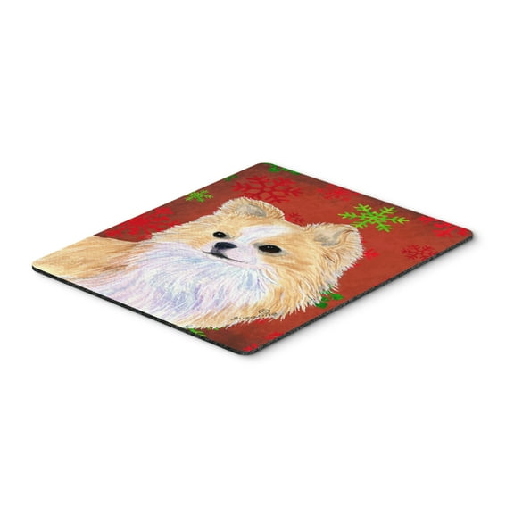 Carolines Treasures SS4680MP "Chihuahua Red and Green Snowflakes Holiday Christmas Mouse Pad Hot Pad or Trivet" Large