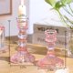 thumbnail image 2 of Juego de 6 portavelas rosas, 4 pulgadas de alto y 5 pulgadas de alto, portavelas cónicos a granel, portavelas de vidrio para bodas, festivales, fiestas, centros de mesa, regalos, 2 of 7