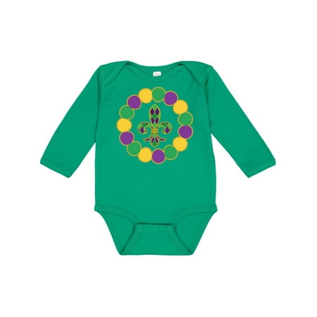 

Inktastic Mardi Gras Party Fleur De Lis Gift Baby Boy or Baby Girl Long Sleeve Bodysuit