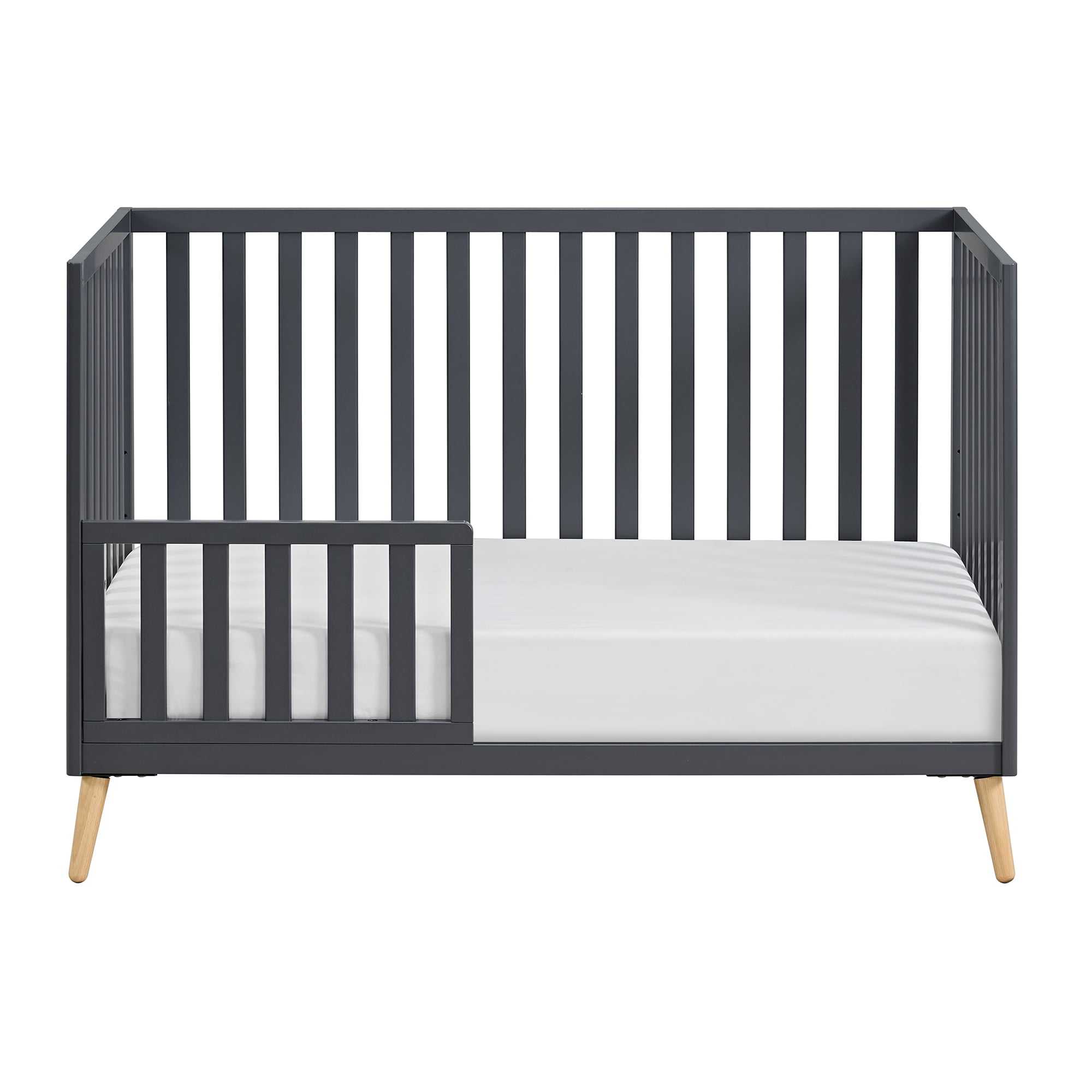 Oxford Baby Cozy Nest Convertible Island Crib Midnight Slate / Natural