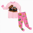 thumbnail image 5 of TOWED22 Toddler Baby Boy Fall Winter Clothes Print Long Sleeve Sweatshirt Pullover Tops + Pants Outfit Set Size:3-4 Y,Color:Pink, 5 of 5