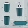 thumbnail image 2 of MODANU 4 Piece Bathroom Accessory Set Luxury Bath Accessories Bath Set Lotion Bottles,Toothbrush Holder, Tooth Mug, Soap Dish, Green, 2 of 6