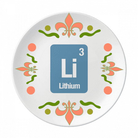 

Li Lithium Checal Element Science Flower Ceramics Plate Tableware Dinner Dish