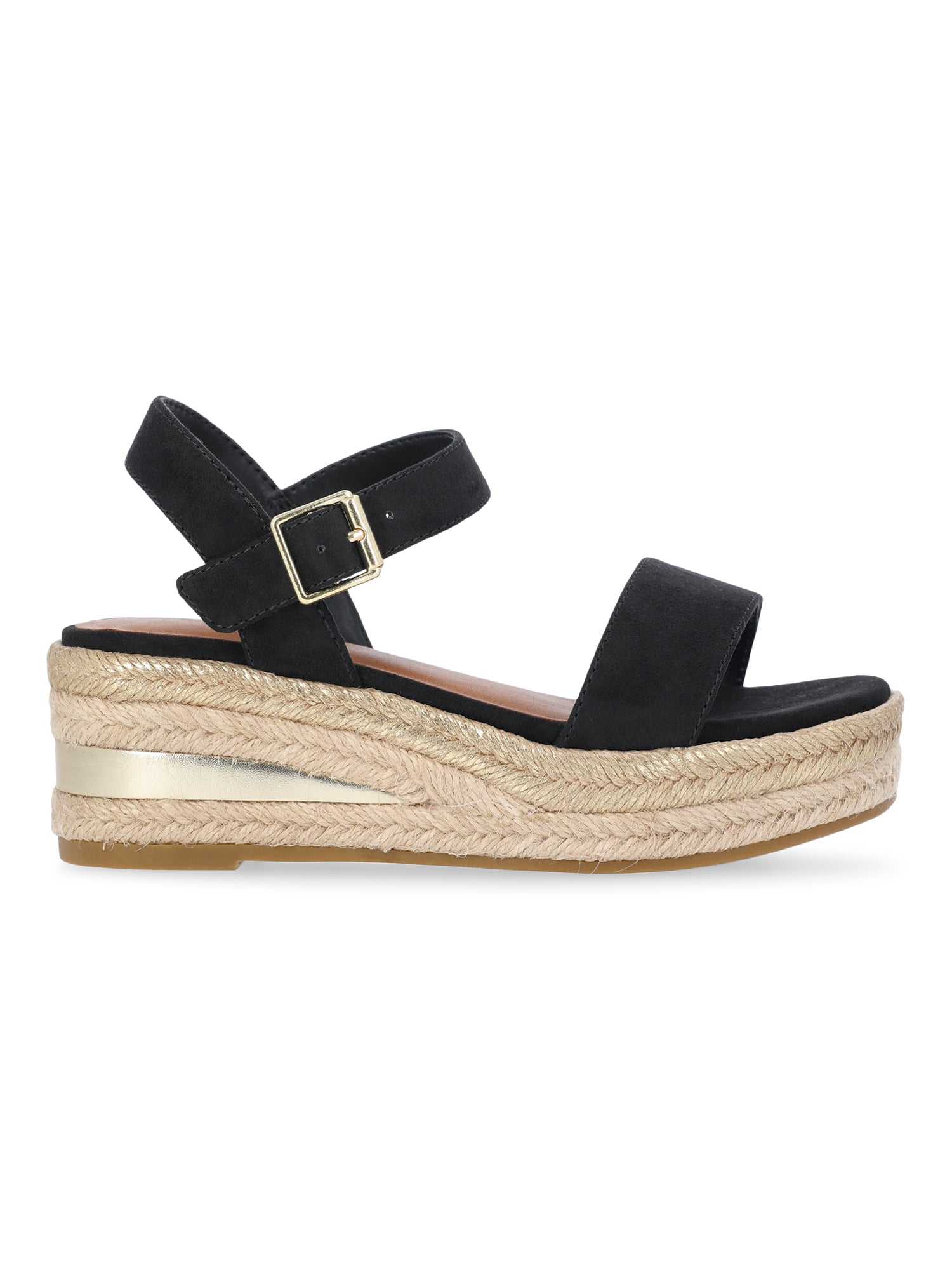 Wonder Nation Girls Buckle Texture Wedges