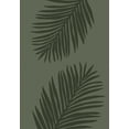 thumbnail image 2 of 1x Studio 14x18 White Modern Wood Framed Museum Art Print Titled - PALM LEAF 05 ALL GREEN, 2 of 4