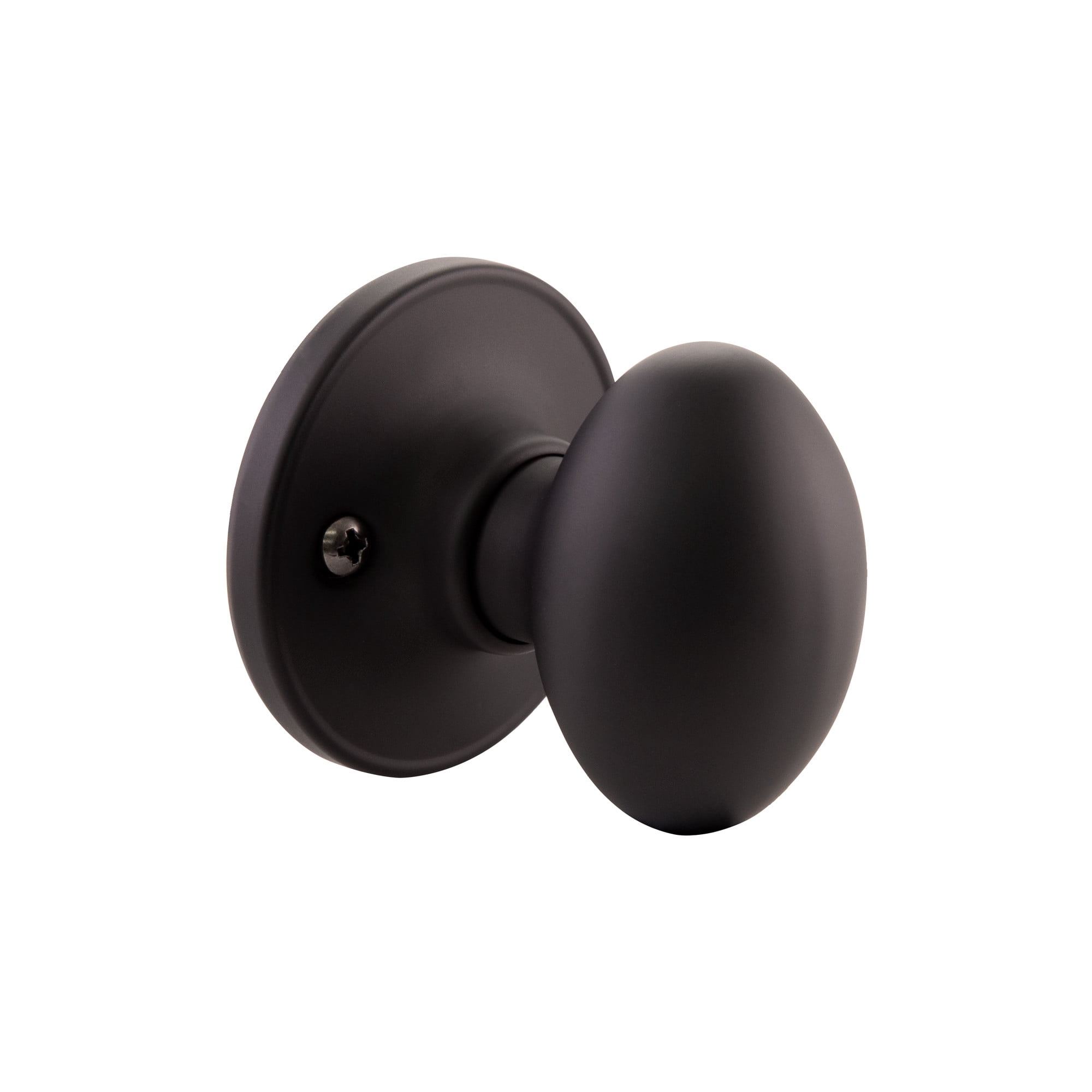 Design House WM377917 Egg Passage Hall and Closet Door Knob Matte Black