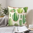 thumbnail image 6 of Haiem Cactus And Succulent Print Velvet Soft Solid Decorative Square Throw Pillow Covers Set with Elegant Piping Christmas Cushion Case for Sofa Bedroom Car-20"x20", 6 of 8