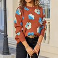 thumbnail image 2 of Bovemsi Womens Sweaters Cozy Women's Autumn And Winter Knitted Long Sleeved Sweater Warm Comfortable Top Casual Fashion Business Casual Sweaters, 2 of 9