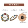 thumbnail image 7 of Stained Glass Wall Clock Decorative Timepiece Round 10-Inch Silent Wooden Wall Clock, Battery Operated (AA Batteries Not Included), Artistic Home Decor, 7 of 7