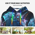 thumbnail image 4 of Wukai Crystal Pattern White Horse Print Womens Hoodies Fleece Sweatshirts Long Sleeve Sweaters Pullover Fall Outfits Winter Clothes-Small, 4 of 7