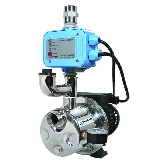 Burcam 3/4 hp 900 gph Stainless Steel Shallow Well Jet Pump