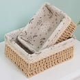 thumbnail image 1 of AMERTEER Storage Basket Eco-friendly Wear Resistant Fabric Anti-deform Rattan Organizer Basket for Home Red S, 1 of 13