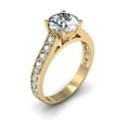 thumbnail image 3 of SuperJeweler 2 Carat Round Shape Moissanite Engagement Ring In 14 Karat Yellow Gold For Women, 3 of 6