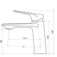 thumbnail image 6 of Modern Hot and Cold Full Copper Bathroom Basin Faucet Taps Chrome Kitchen Sink Washbasin Vanity All-Brass Mixer Tap Single Hole Single Handle Restaurant Hotelpublic Toilet Faucets, 6 of 6