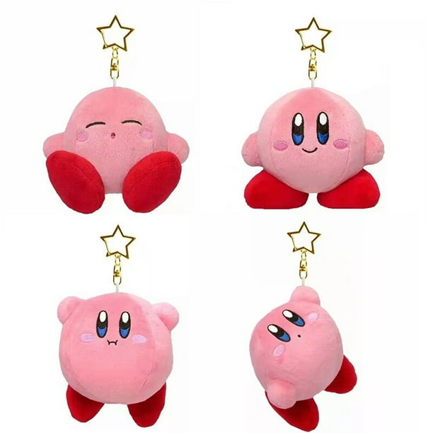 Muñeco de peluche Kirby de estrella de dibujos animados Kawaii de Anime, colgante de juguete, llavero colgante de bolsa de corazón rosa para niña, adornos para niña, regalos de vacaciones para niños10CM4CN He Qiyong unisex
