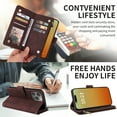 thumbnail image 3 of Dteck for iPhone 15 Pro Max Wallet Case, Crossbody Phone Purse with Card Holder for Women Men, Soft PU Leather Zipper Carry Cover with Shoulder Strap for iPhone 15 Pro Max,Coffee, 3 of 6