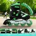 thumbnail image 3 of JZY Youth Inline Skates with 8 Glowing Light-Up Wheels,Durable Aluminum Frame for Beginners,For Boys & Girls Ages 5-12,For Indoor and Outdoor Skating, 3 of 7